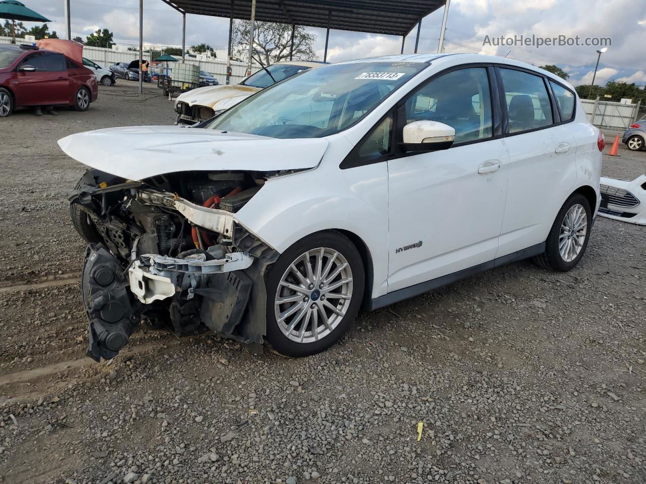 2013 Ford C-max Se White vin: 1FADP5AU6DL505627