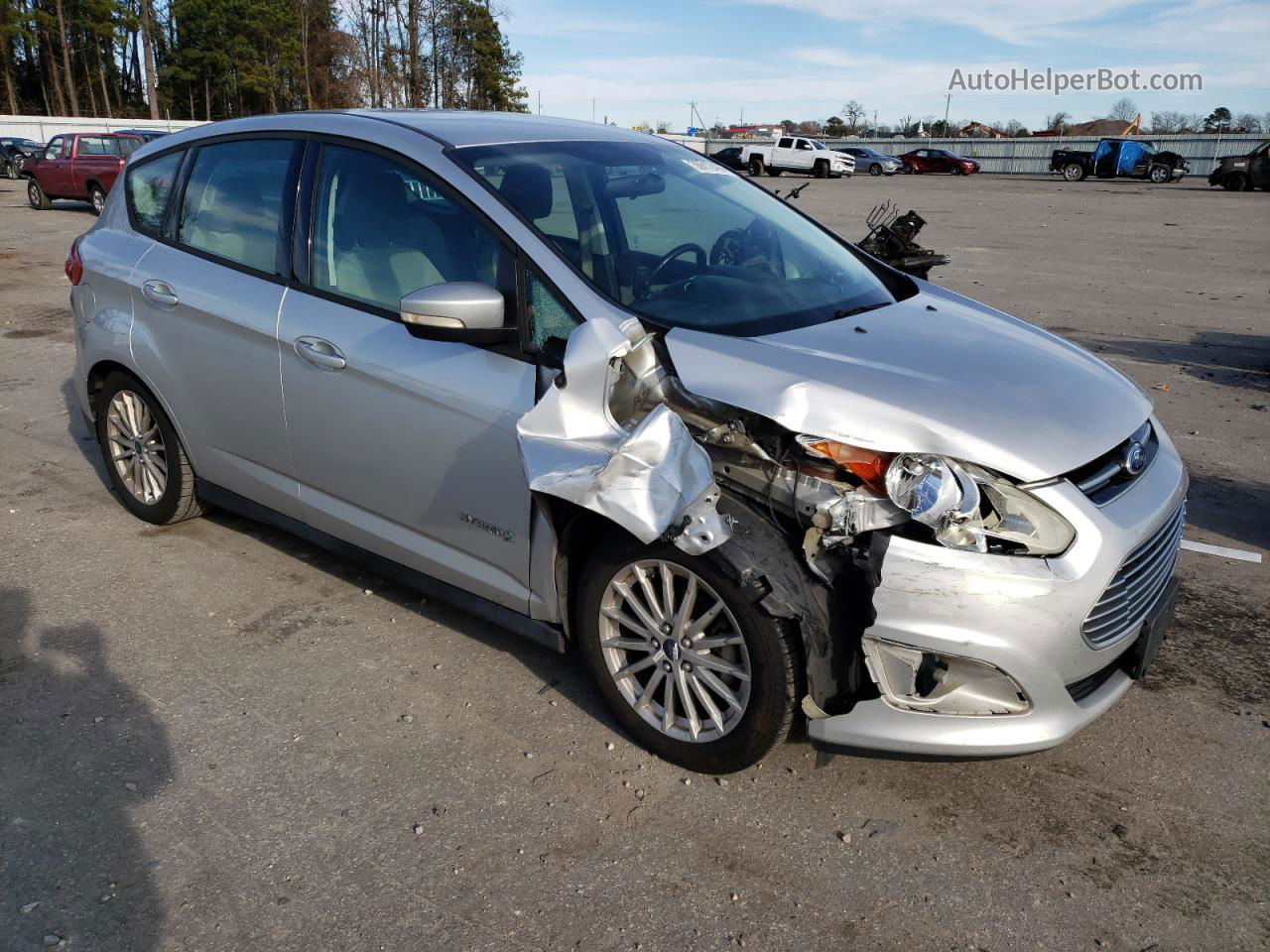 2013 Ford C-max Se Silver vin: 1FADP5AU6DL543455