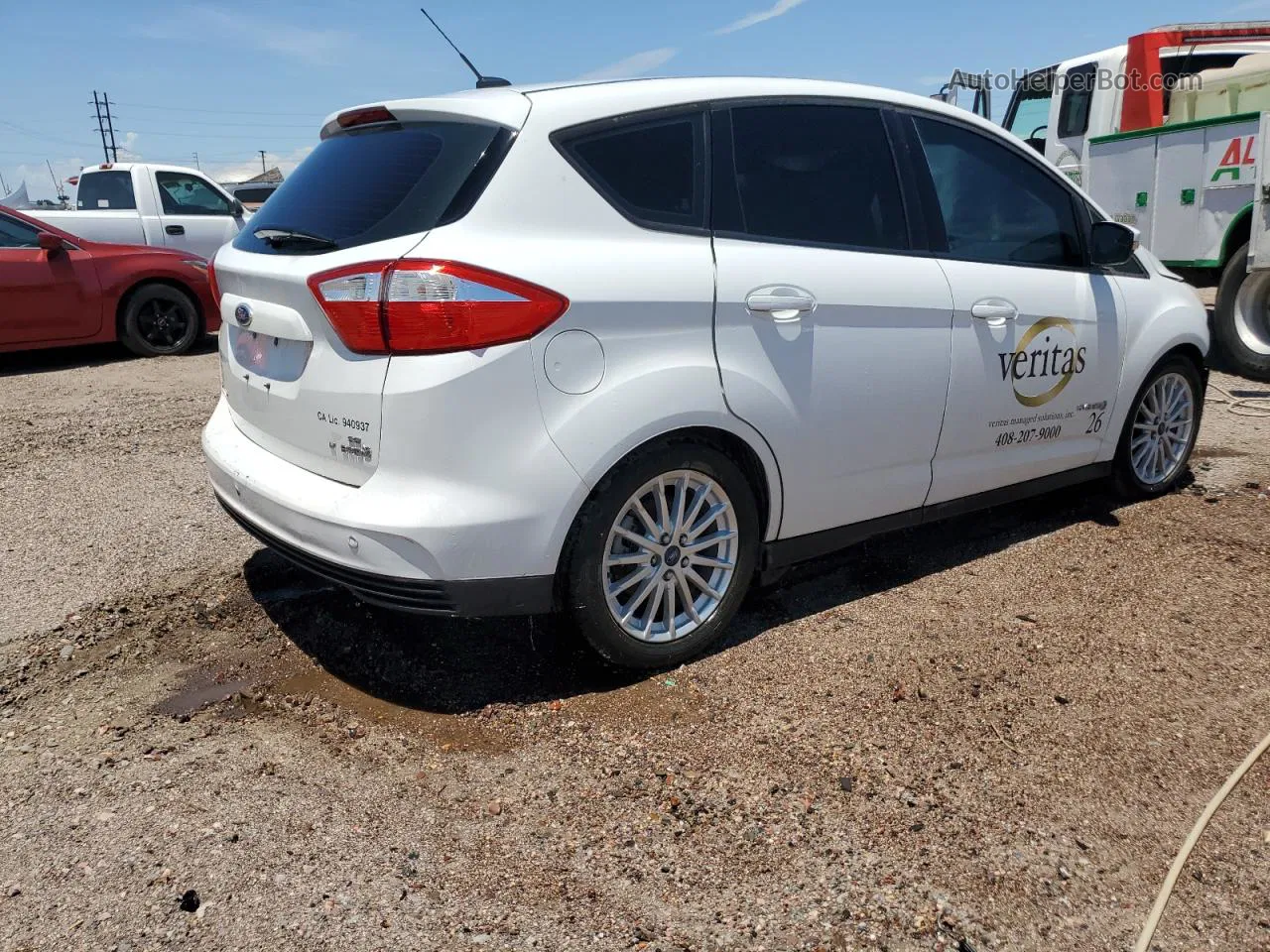 2014 Ford C-max Se White vin: 1FADP5AU6EL509002