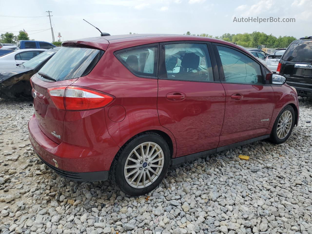 2014 Ford C-max Se Red vin: 1FADP5AU6EL509498