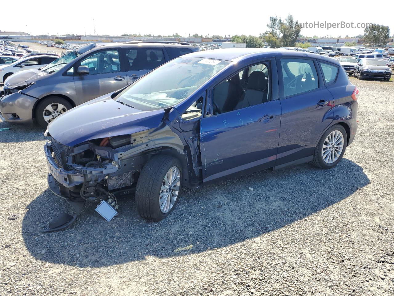 2017 Ford C-max Se Blue vin: 1FADP5AU6HL110997