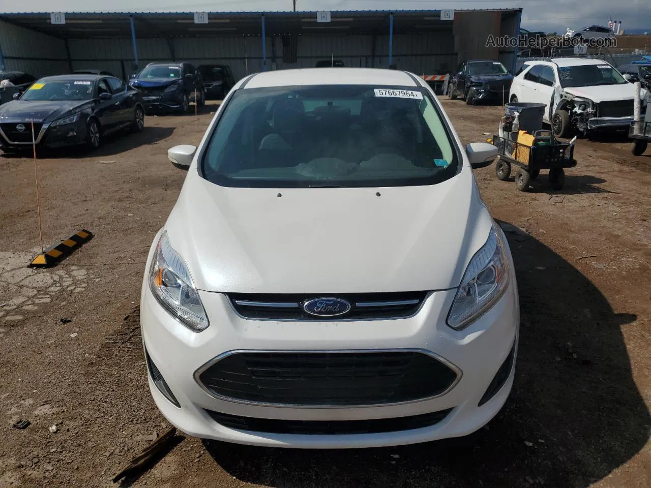 2017 Ford C-max Se White vin: 1FADP5AU6HL112992