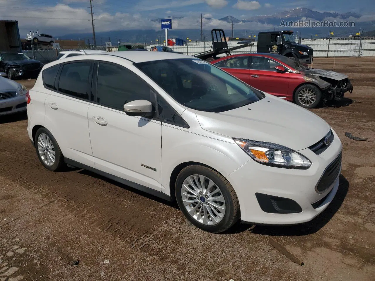 2017 Ford C-max Se White vin: 1FADP5AU6HL112992