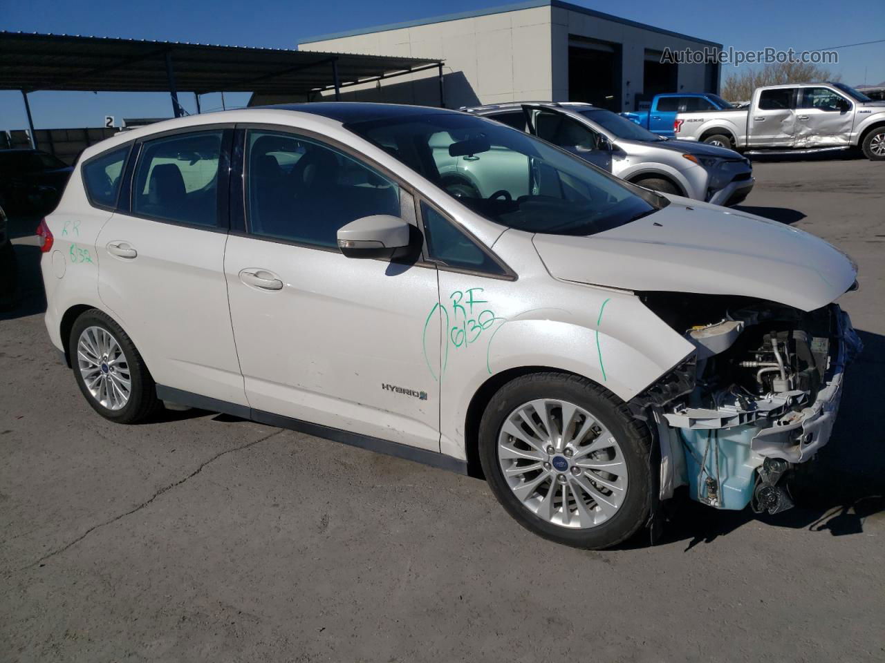 2017 Ford C-max Se White vin: 1FADP5AU6HL115861