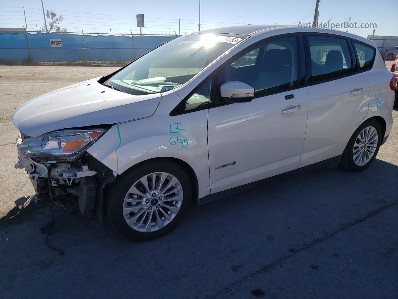 2017 Ford C-max Se White vin: 1FADP5AU6HL115861