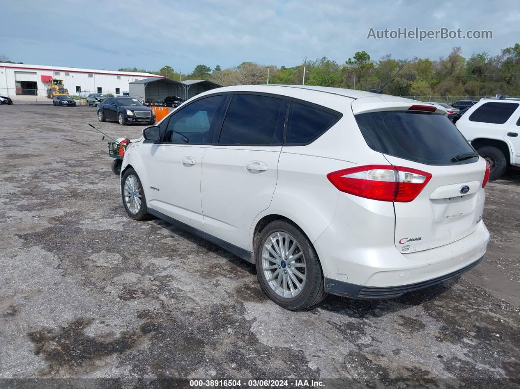 2013 Ford C-max Hybrid Se White vin: 1FADP5AU7DL502476