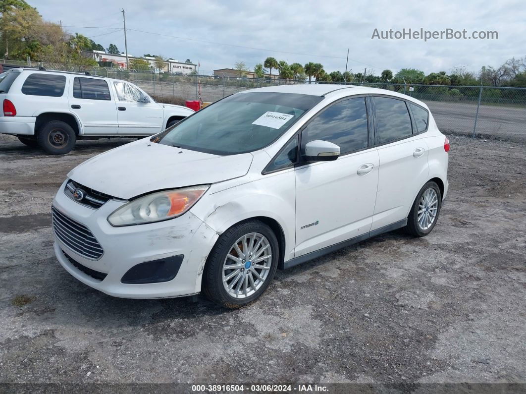 2013 Ford C-max Hybrid Se White vin: 1FADP5AU7DL502476