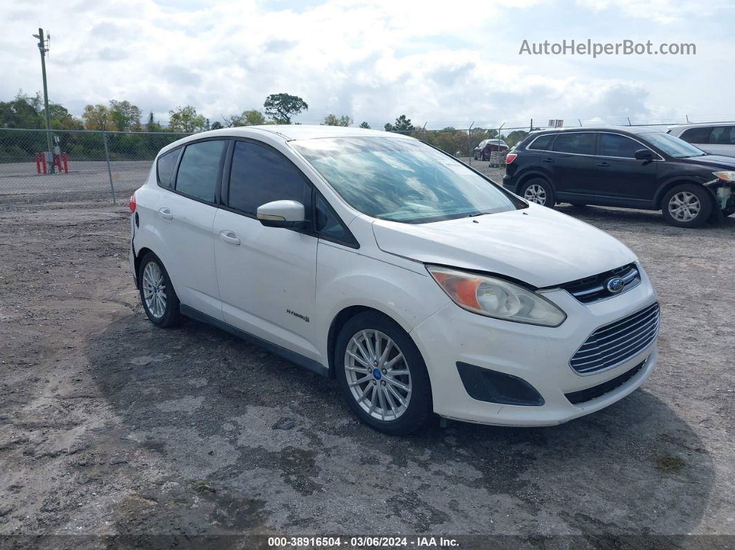 2013 Ford C-max Hybrid Se White vin: 1FADP5AU7DL502476