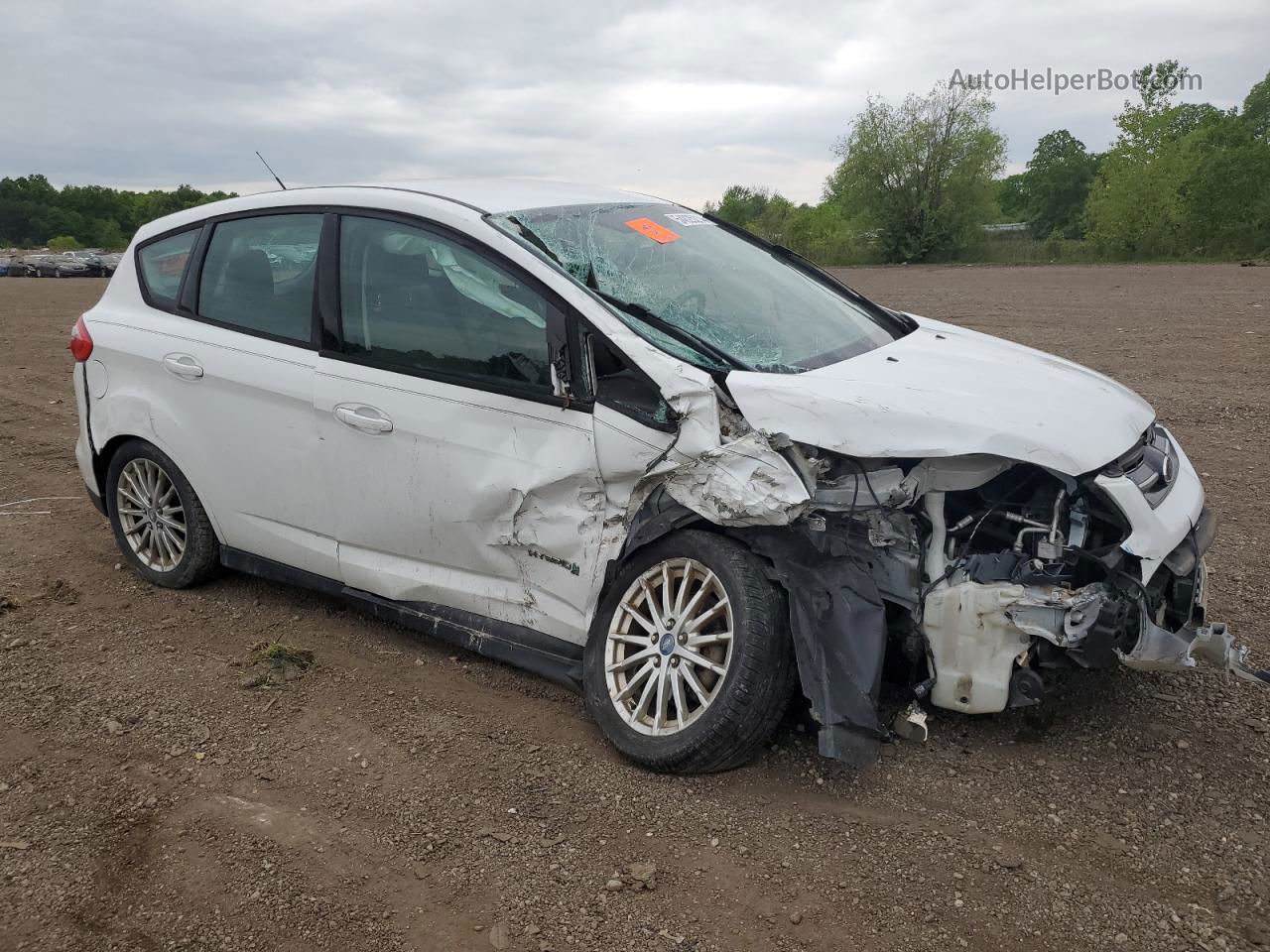 2013 Ford C-max Se White vin: 1FADP5AU7DL504356