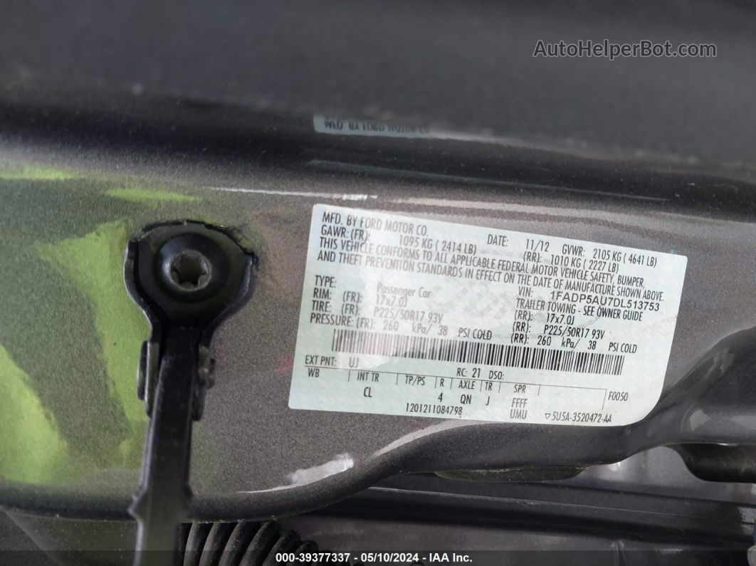 2013 Ford C-max Hybrid Se Серый vin: 1FADP5AU7DL513753