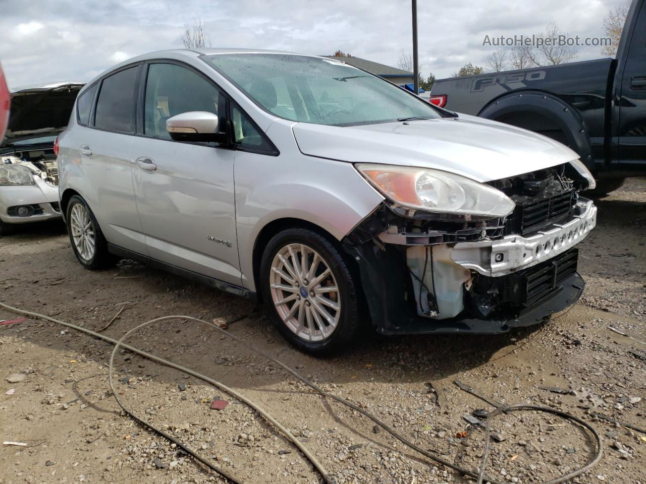 2013 Ford C-max Se Silver vin: 1FADP5AU7DL514465