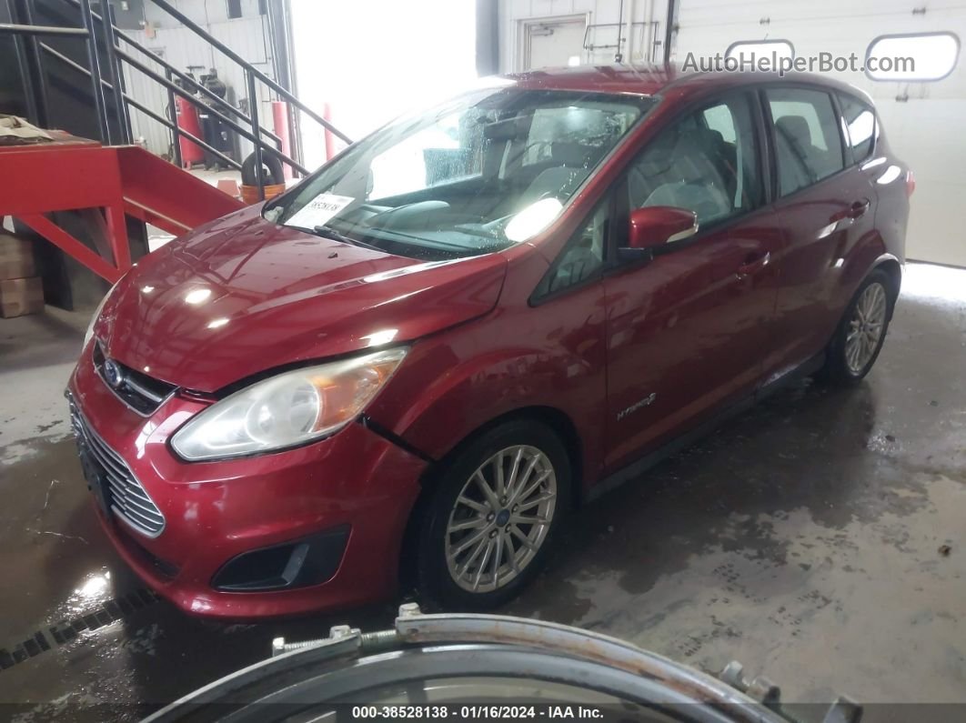 2013 Ford C-max Hybrid Se Red vin: 1FADP5AU7DL515731