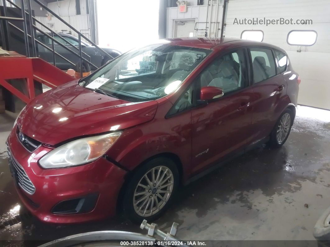 2013 Ford C-max Hybrid Se Red vin: 1FADP5AU7DL515731