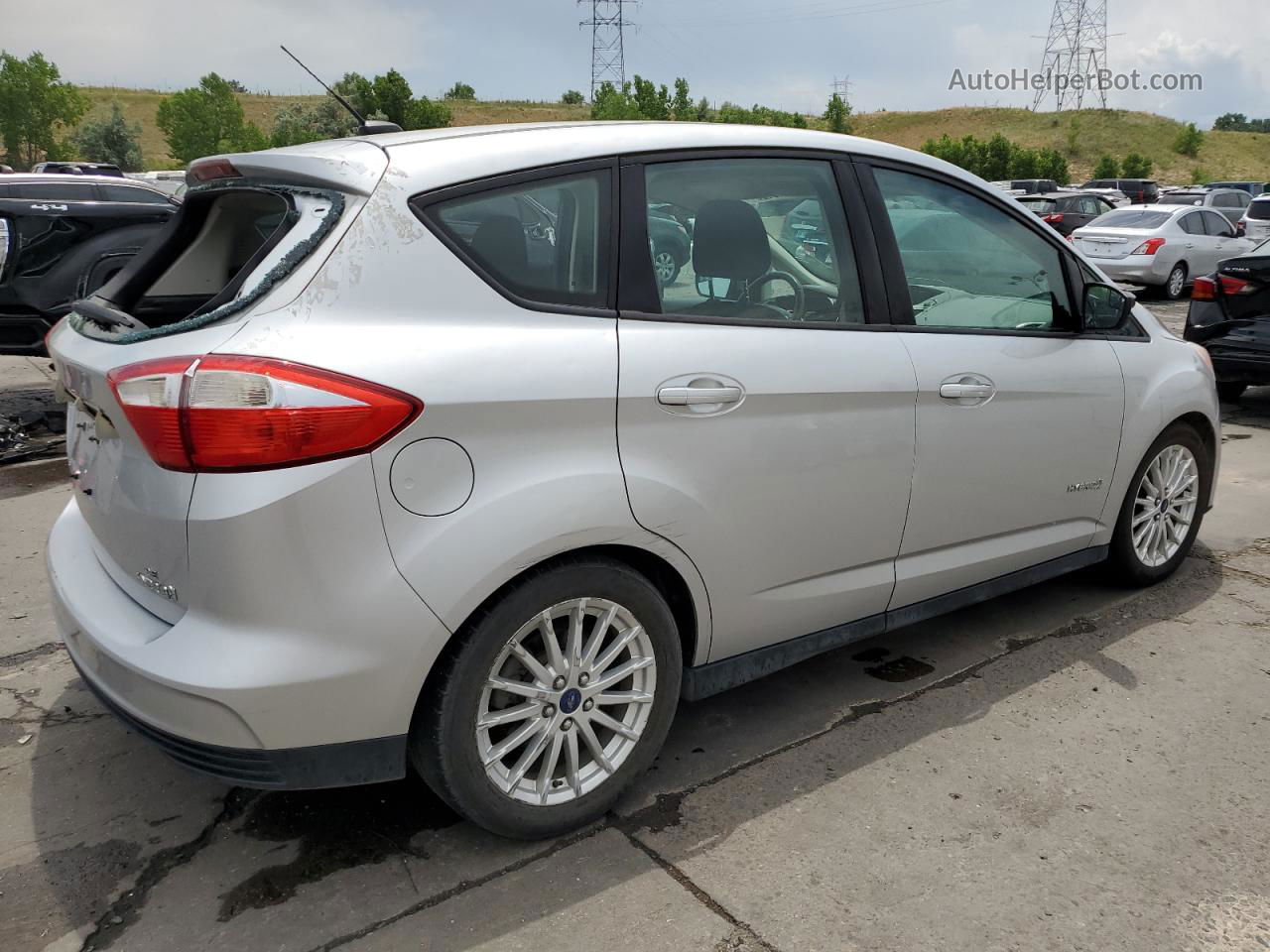 2013 Ford C-max Se Silver vin: 1FADP5AU7DL531847