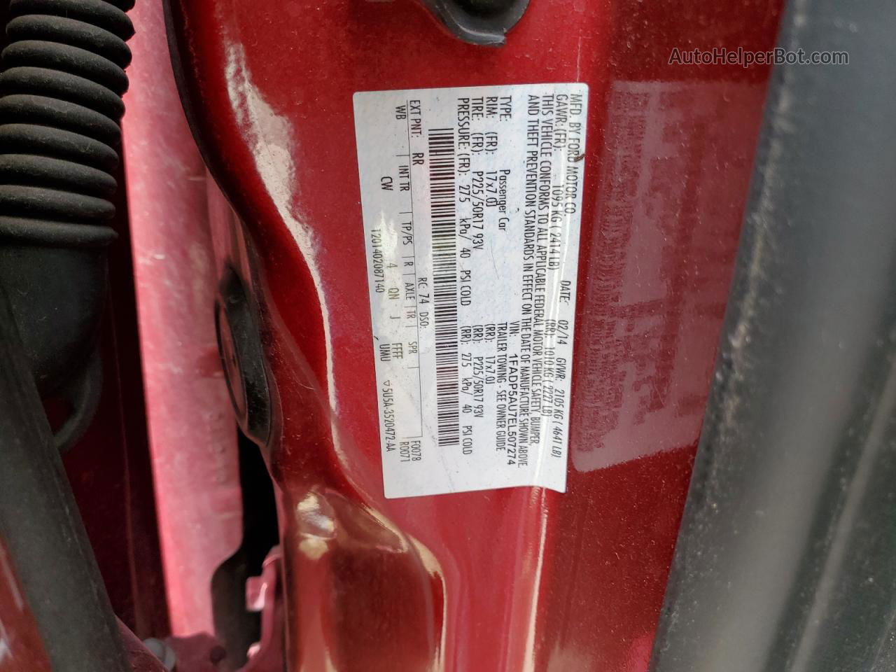 2014 Ford C-max Se Red vin: 1FADP5AU7EL507274