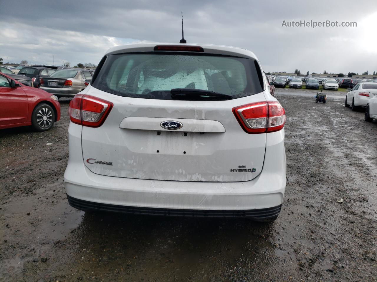 2017 Ford C-max Se White vin: 1FADP5AU7HL116923