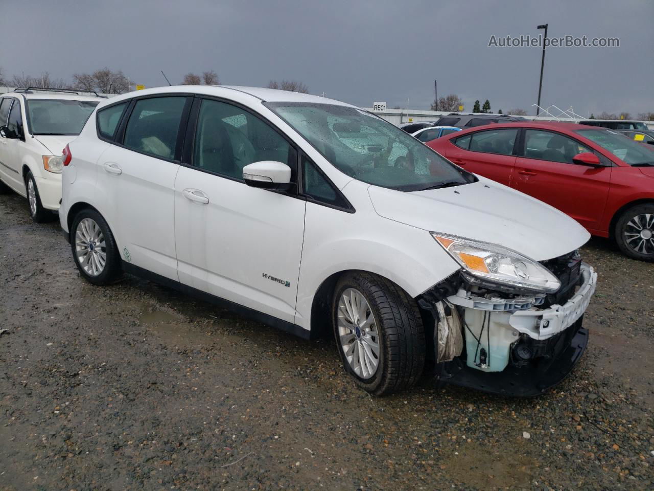 2017 Ford C-max Se White vin: 1FADP5AU7HL116923