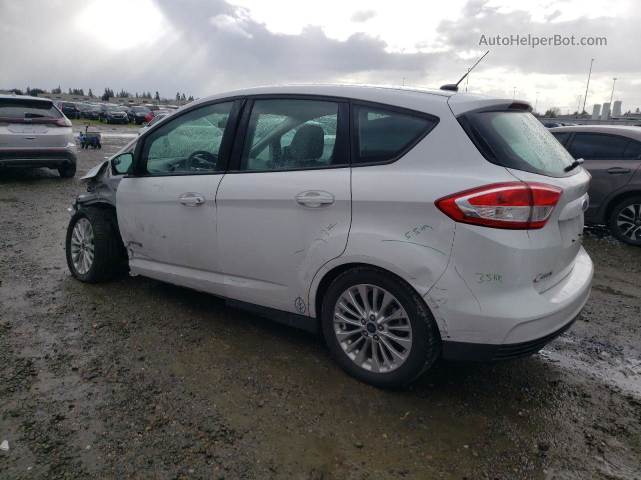 2017 Ford C-max Se White vin: 1FADP5AU7HL116923