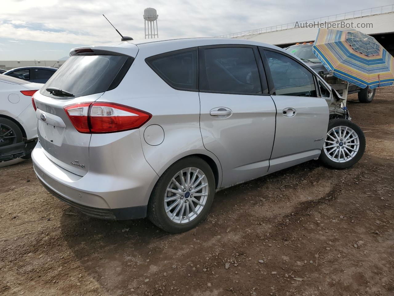 2014 Ford C-max Se Silver vin: 1FADP5AU8EL506439