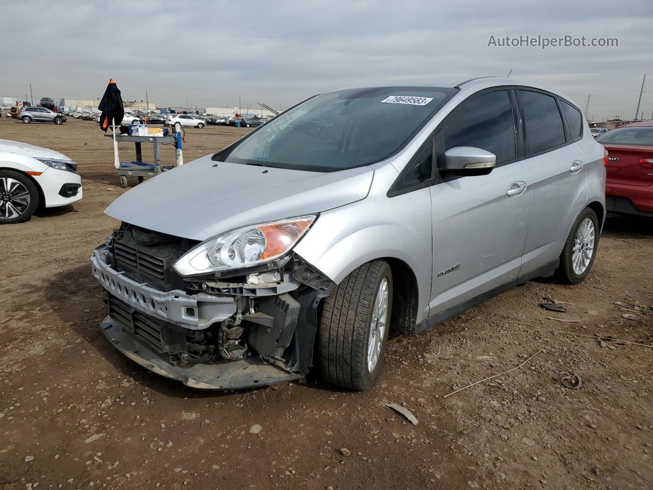 2014 Ford C-max Se Silver vin: 1FADP5AU8EL506439