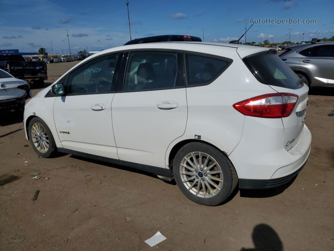 2014 Ford C-max Se White vin: 1FADP5AU8EL516288