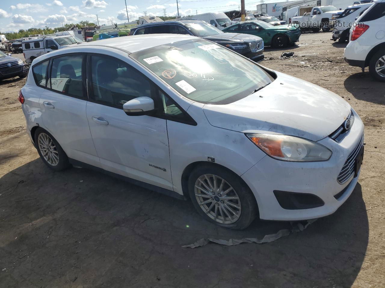 2014 Ford C-max Se White vin: 1FADP5AU8EL516288