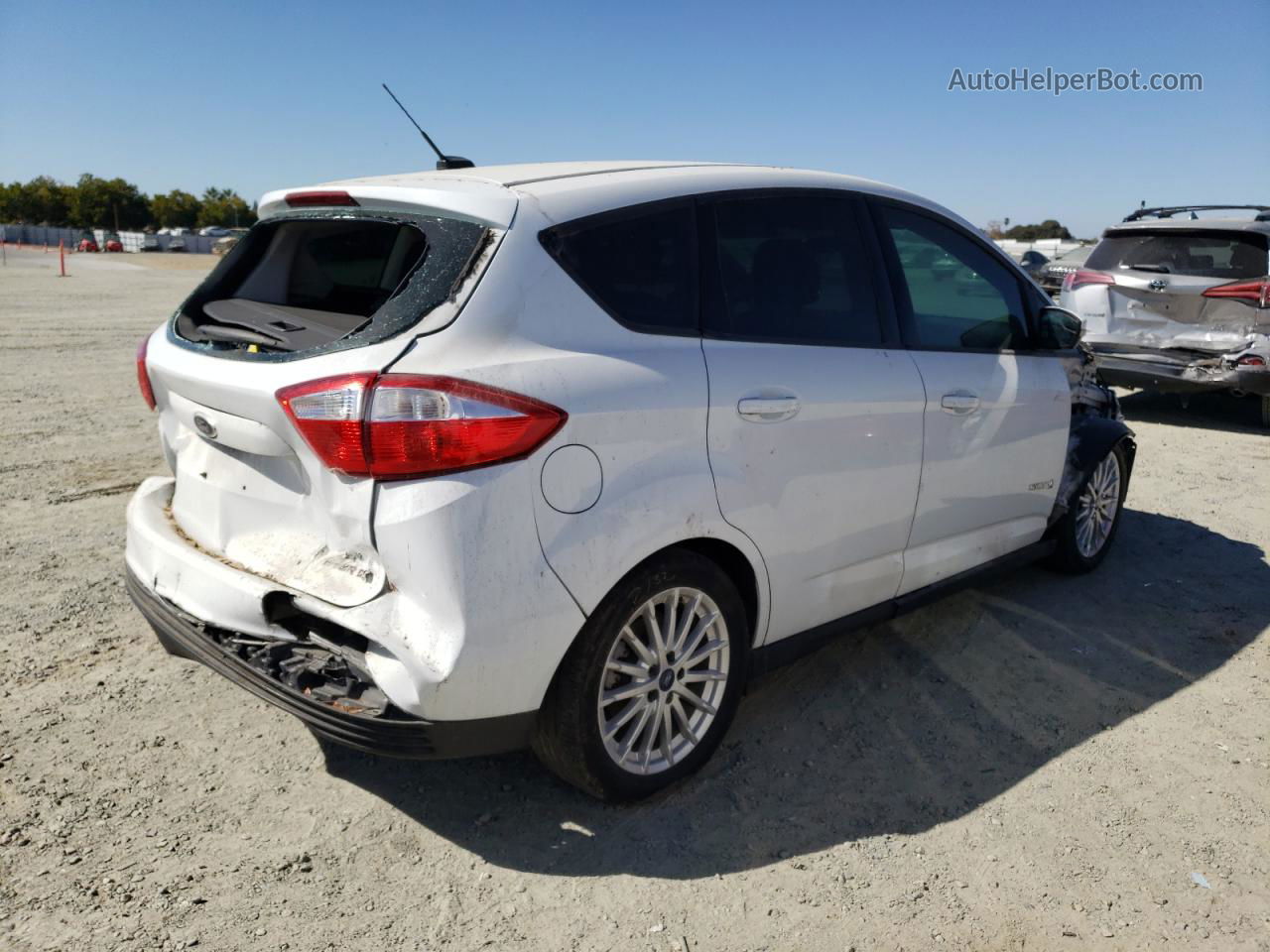 2014 Ford C-max Se White vin: 1FADP5AU8EL520518