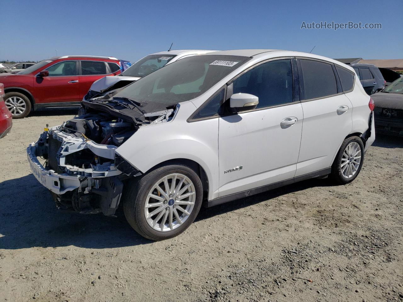 2014 Ford C-max Se White vin: 1FADP5AU8EL520518