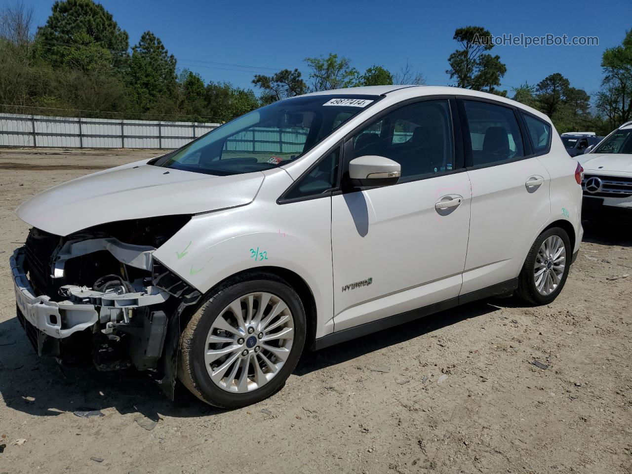 2017 Ford C-max Se White vin: 1FADP5AU8HL117658