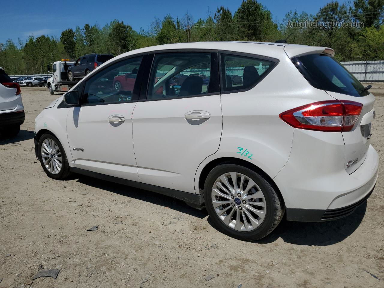 2017 Ford C-max Se White vin: 1FADP5AU8HL117658