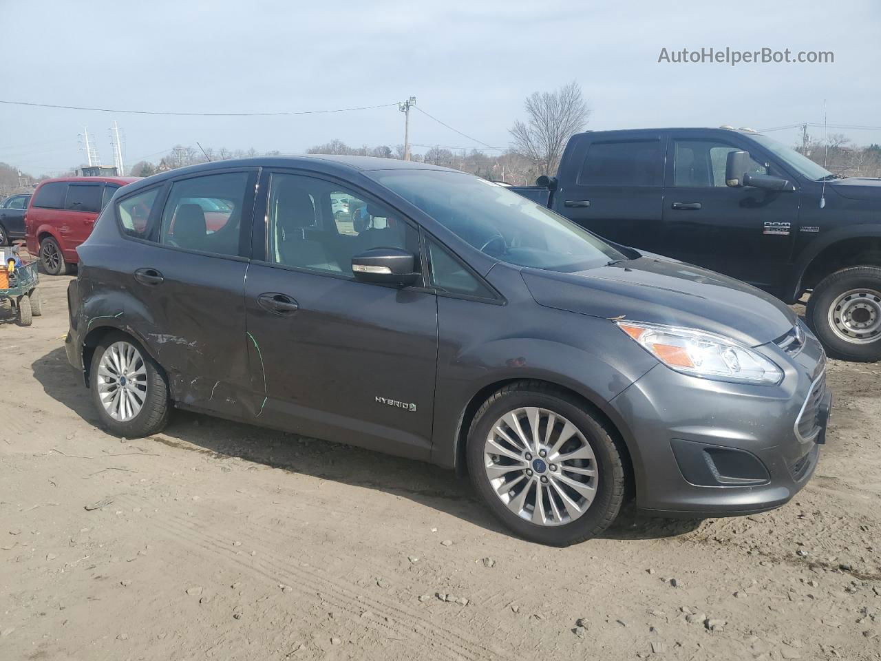 2017 Ford C-max Se Gray vin: 1FADP5AU8HL117756