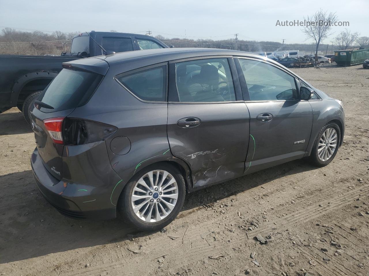 2017 Ford C-max Se Gray vin: 1FADP5AU8HL117756