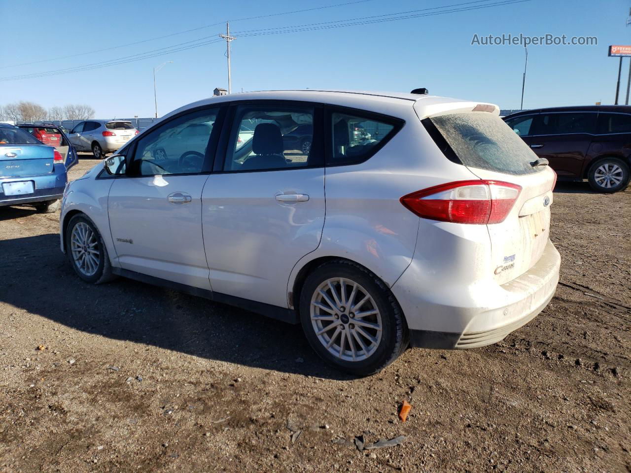 2014 Ford C-max Se White vin: 1FADP5AU9EL515103