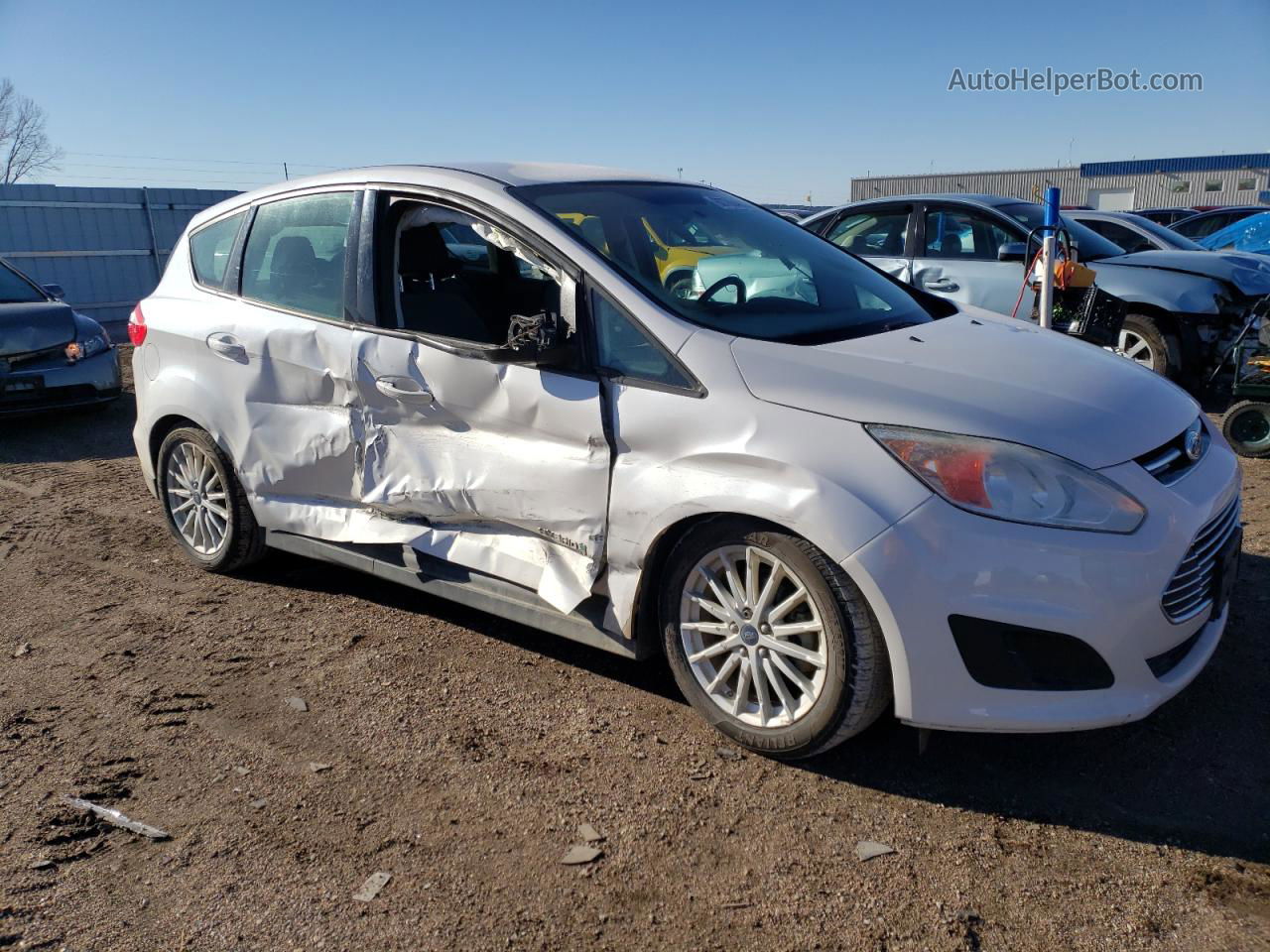 2014 Ford C-max Se White vin: 1FADP5AU9EL515103