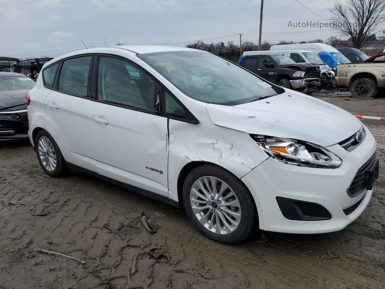 2017 Ford C-max Se White vin: 1FADP5AU9HL117703