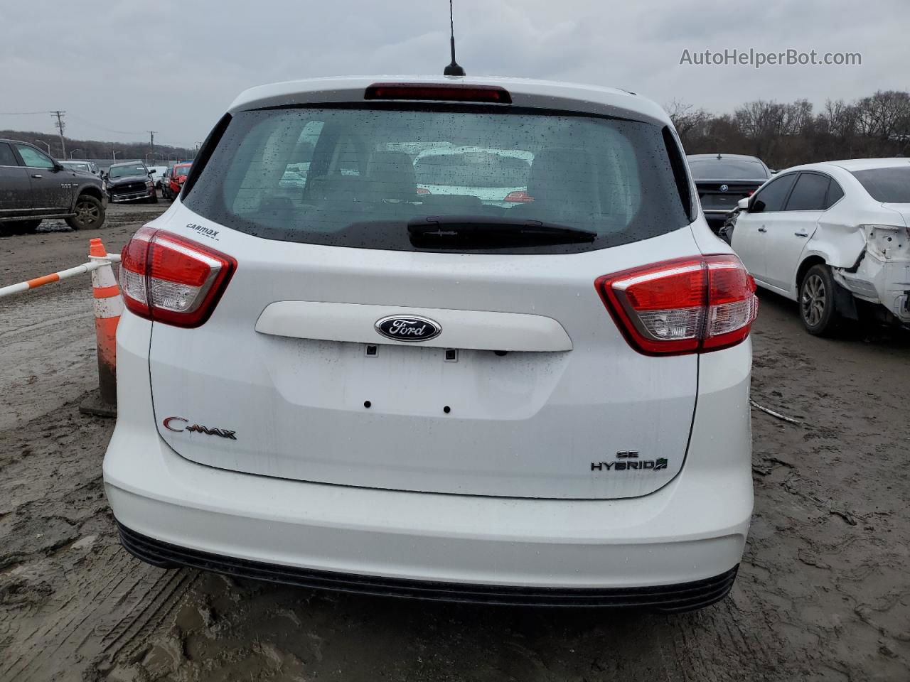 2017 Ford C-max Se White vin: 1FADP5AU9HL117703