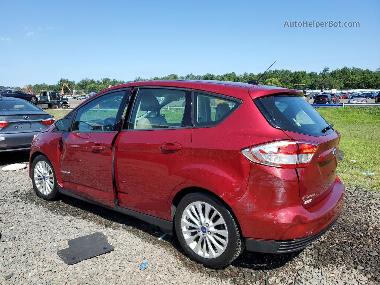 2017 Ford C-max Se Red vin: 1FADP5AU9HL118396