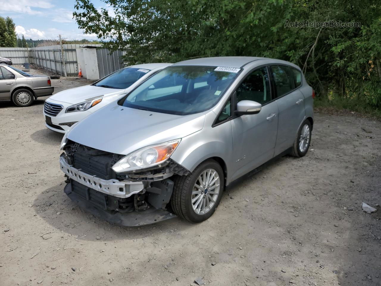 2013 Ford C-max Se Silver vin: 1FADP5AUXDL517683