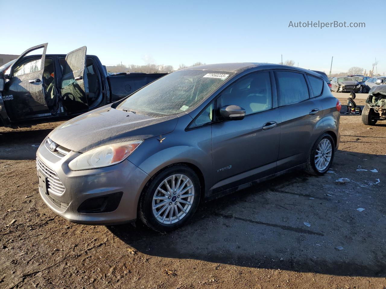 2013 Ford C-max Se Silver vin: 1FADP5AUXDL519806