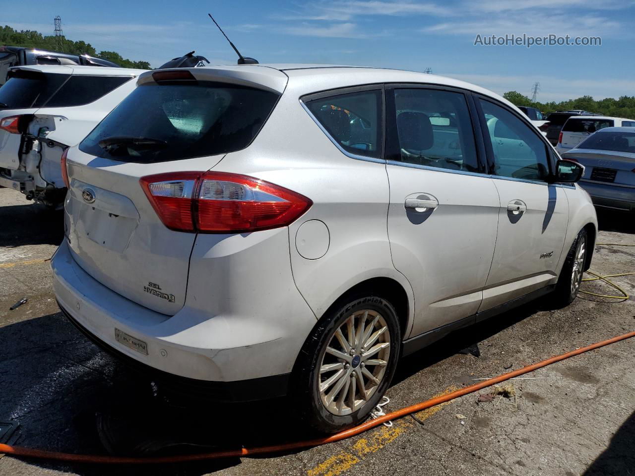 2013 Ford C-max Sel White vin: 1FADP5BU0DL532756