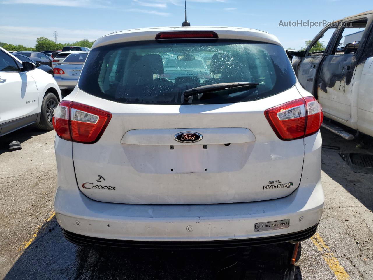 2013 Ford C-max Sel White vin: 1FADP5BU0DL532756