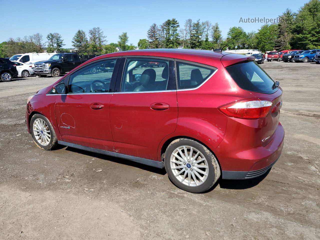 2013 Ford C-max Sel Burgundy vin: 1FADP5BU0DL538492