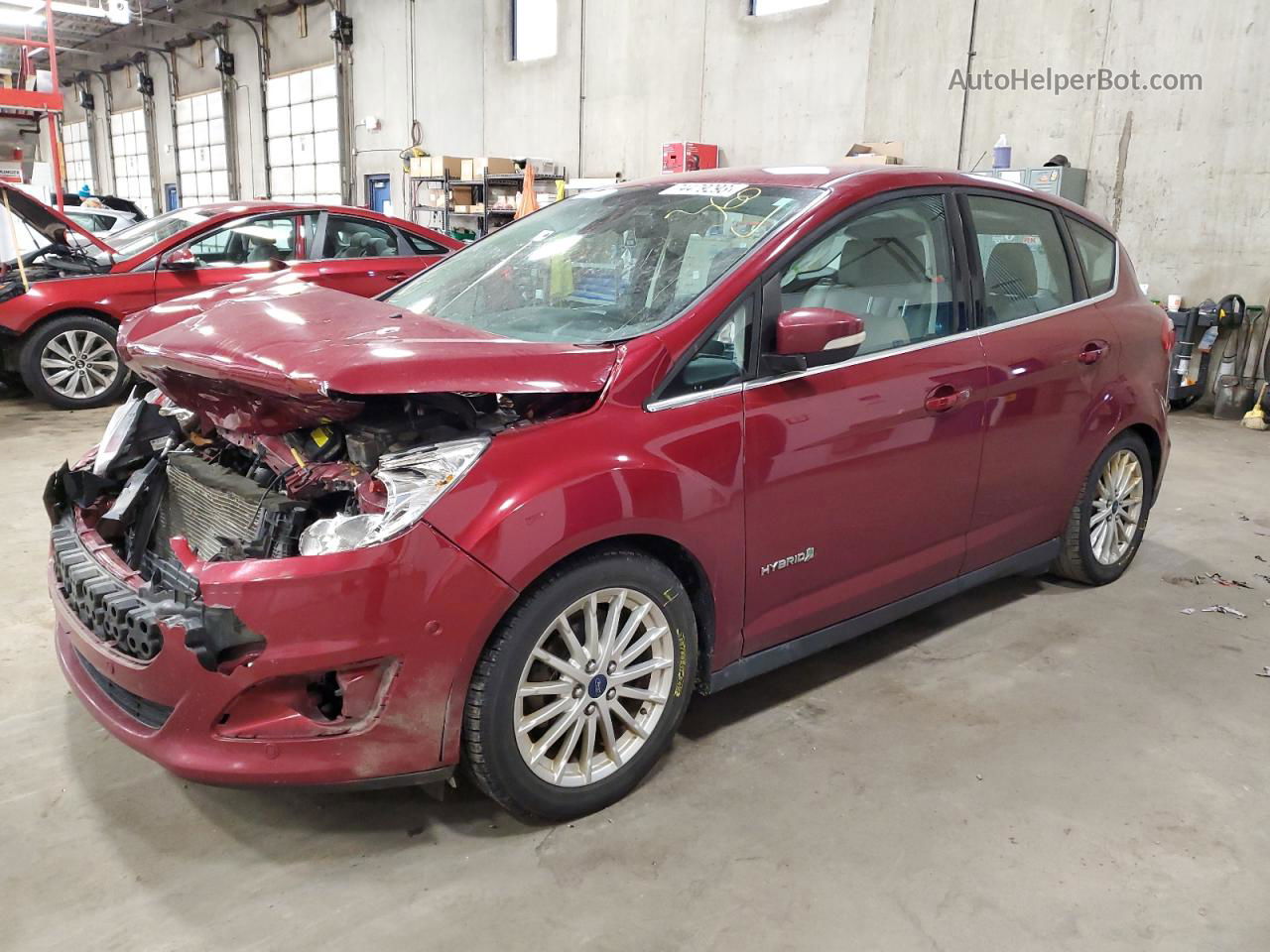 2014 Ford C-max Sel Maroon vin: 1FADP5BU0EL504893