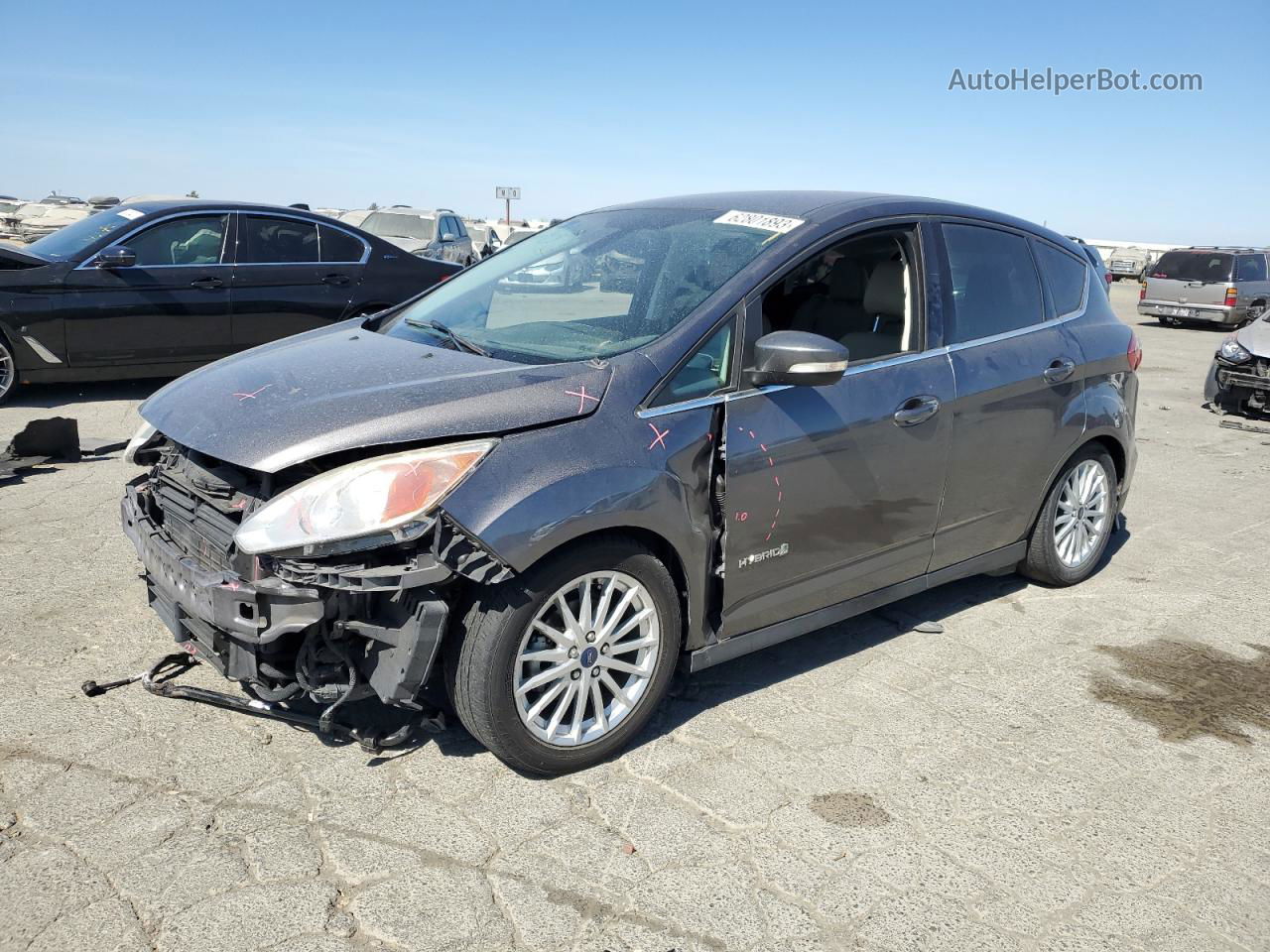 2014 Ford C-max Sel Gray vin: 1FADP5BU0EL516462