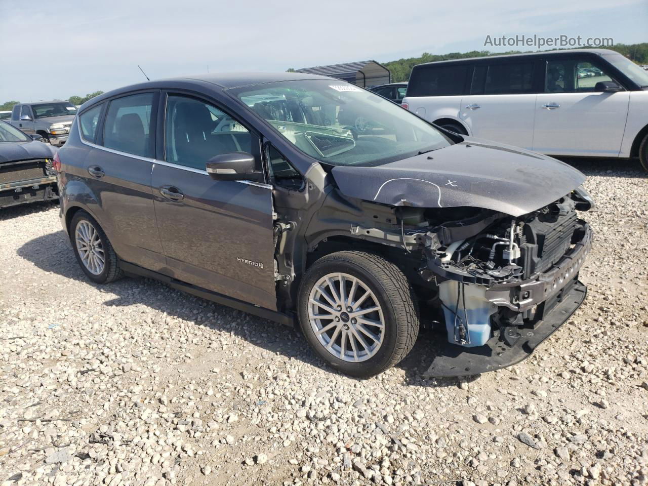 2014 Ford C-max Sel Gray vin: 1FADP5BU0EL521080