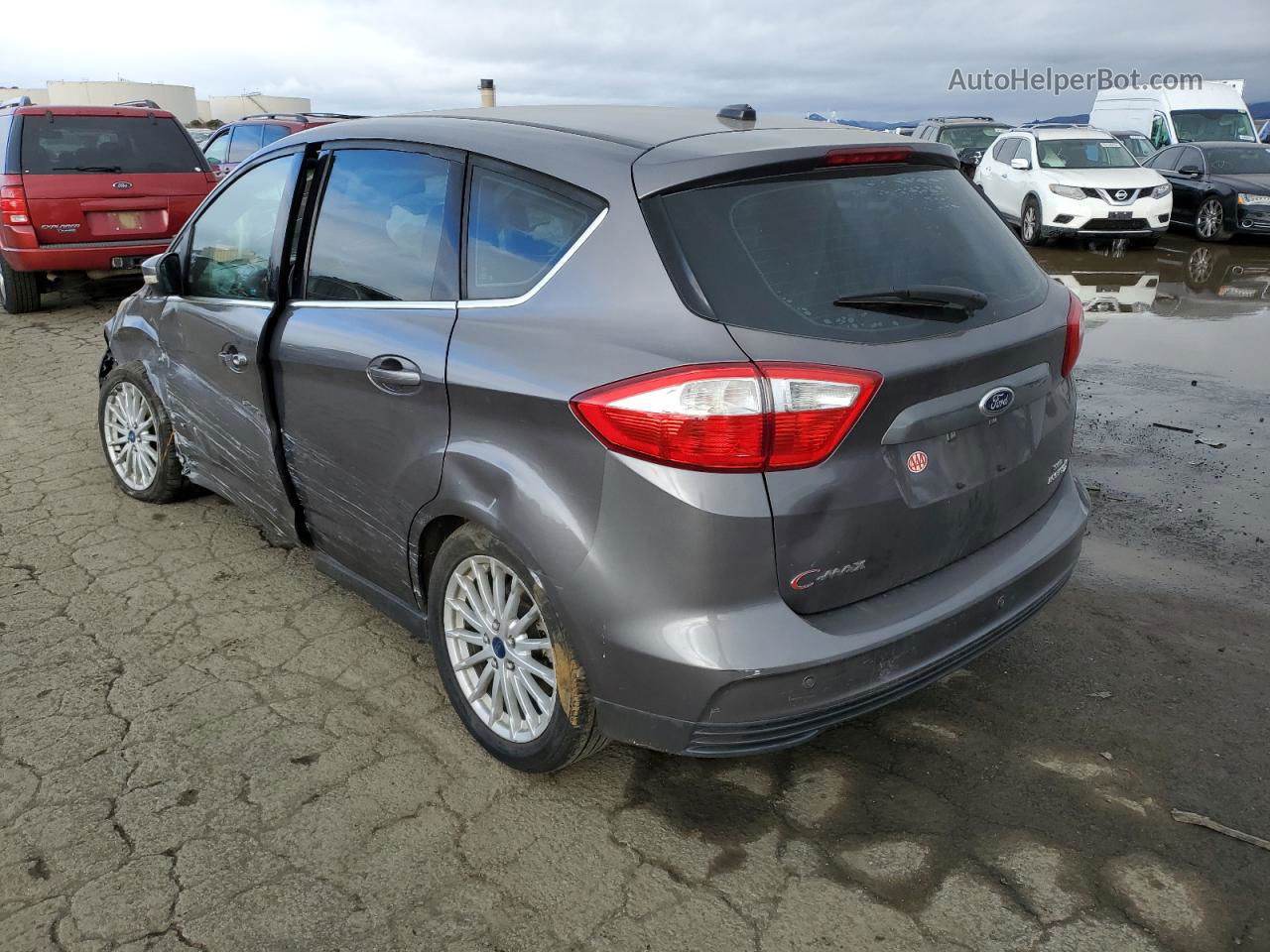 2014 Ford C-max Sel Gray vin: 1FADP5BU0EL521323