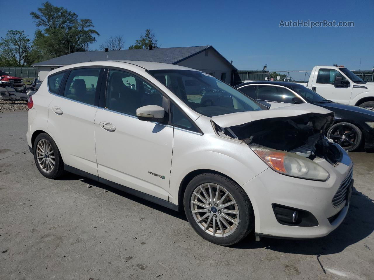 2013 Ford C-max Sel White vin: 1FADP5BU1DL509650