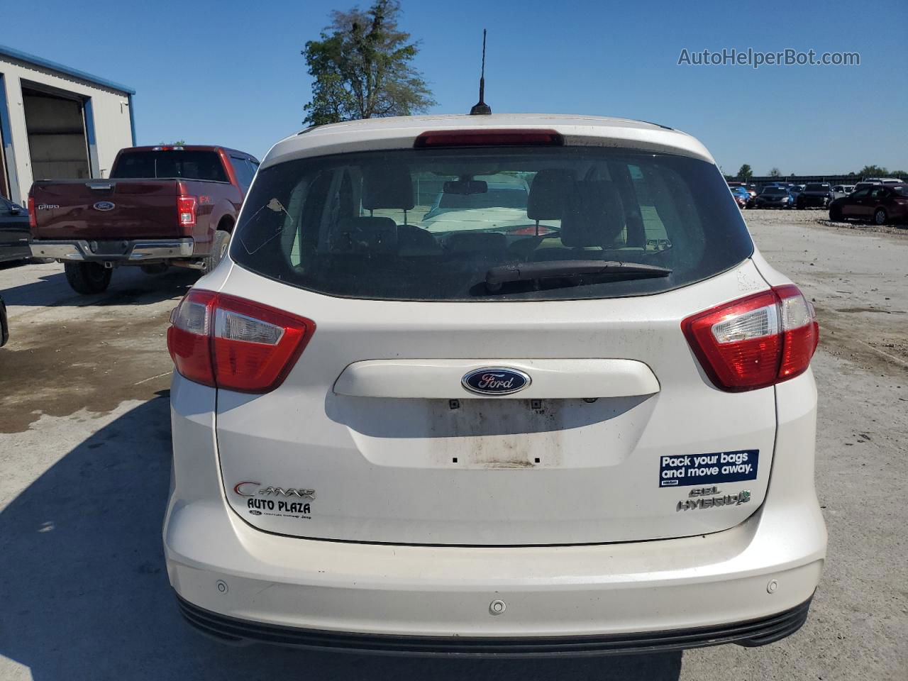 2013 Ford C-max Sel White vin: 1FADP5BU1DL509650