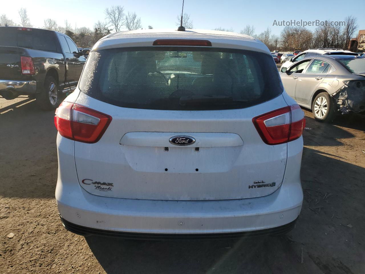 2013 Ford C-max Sel White vin: 1FADP5BU1DL530384