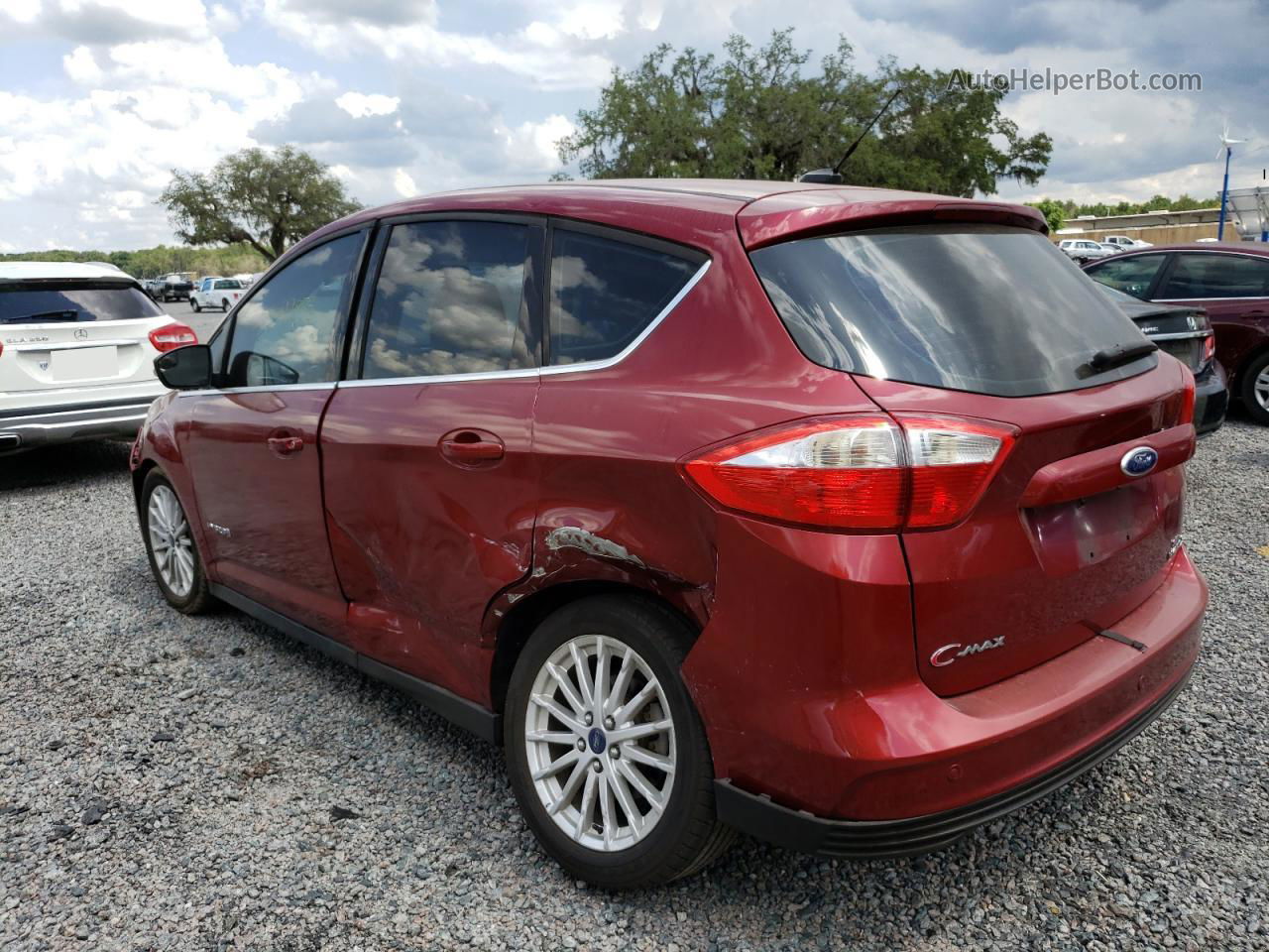 2013 Ford C-max Sel Red vin: 1FADP5BU1DL548917